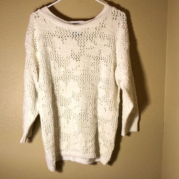 White Hand Knit Sweater - Picture 2 of 12